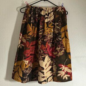 Earthy Floral Handmade Women's Skirt